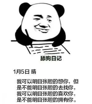 舔狗日记1月5日晴我可以明目张胆地想你，但是不能明目张胆地去