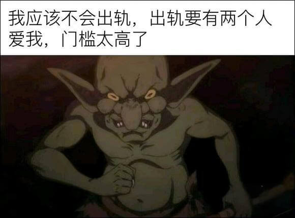 我应该不会出轨，出轨要有两个人爱我，门槛太高了