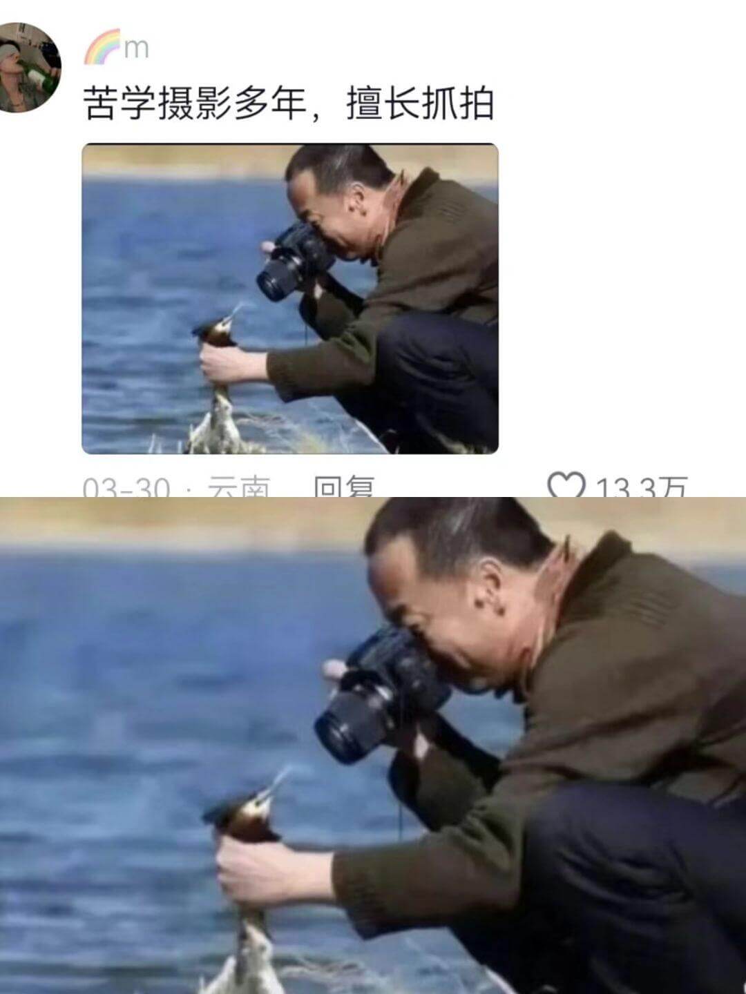 苦学摄影多年，擅长抓拍。03-30·云回复133万