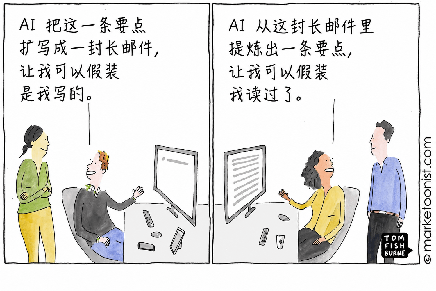 AI把这一条要点提炼出一条要点，AI从这封长邮件里扩写成一封