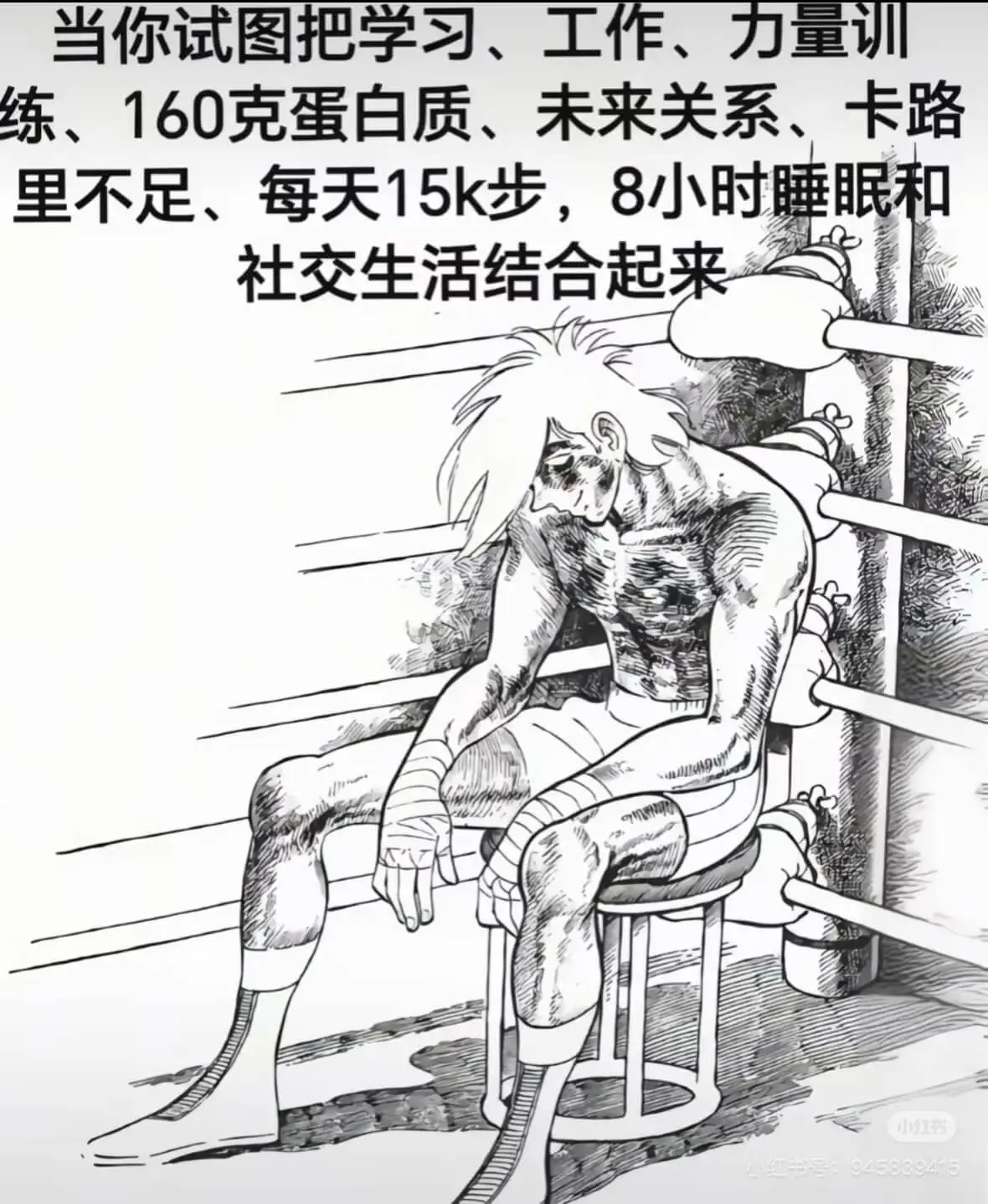 当你试图把学习、工作、力量训练、160克蛋白质、未来关系、卡