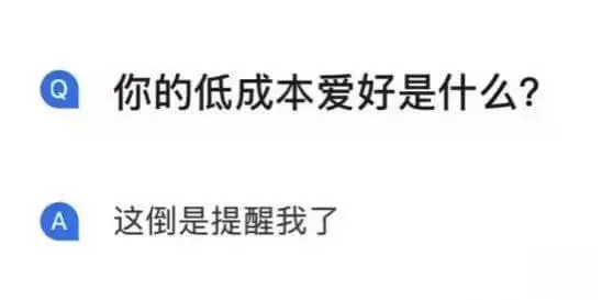 你的低成本爱好是什么？这倒是提醒我了。
