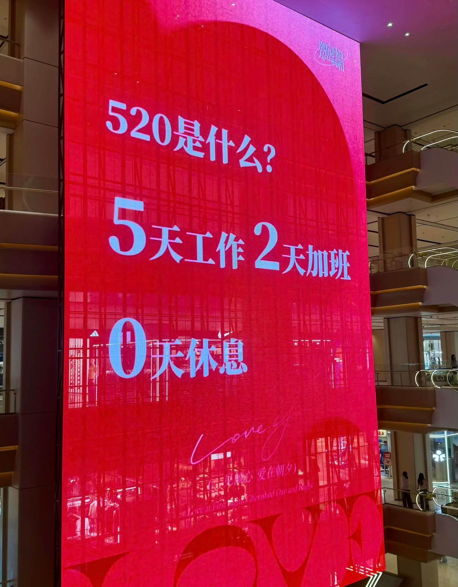 520是什么？5天工作，2天休息，0天加班