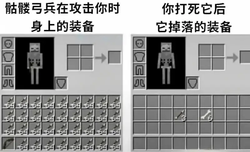 弓兵在攻击你时你打死它后身上的装备它掉落的装备n