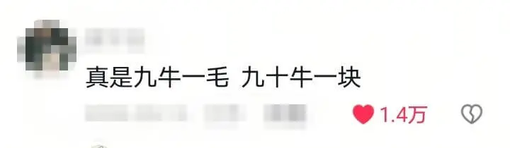 真是九牛一毛九十牛一块1.4万