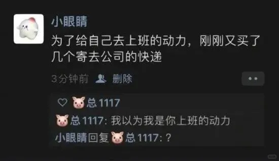 小眼睛为了给自己去上班的动力，刚刚又买了几个寄去公司的快递3