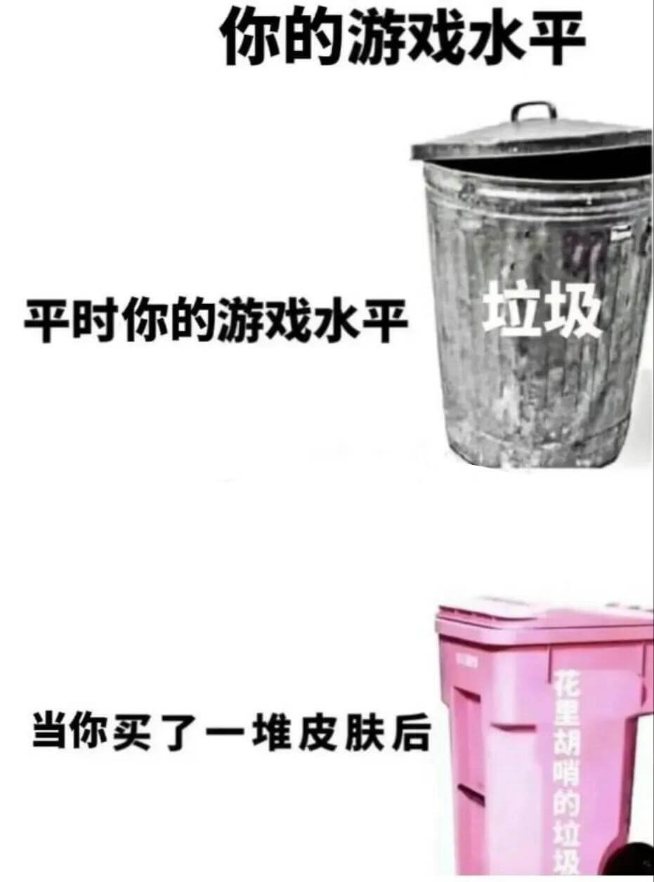 你的游戏水平垃圾。平时你的游戏水平花里胡哨的垃圾。当你买了一