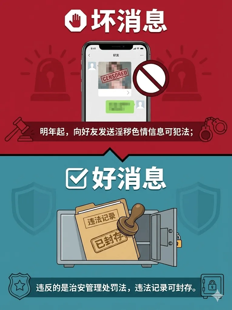 坏消息3:41群发CENSORED明年起，向好友发送淫色情信