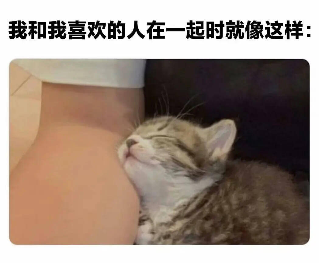 我和我喜欢的人在一起时就像这样: