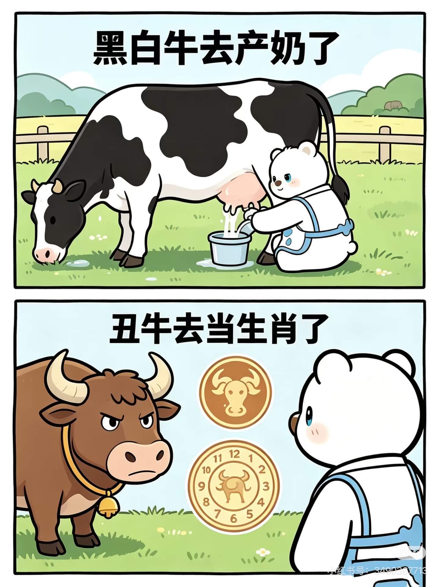 黑白牛去产奶了丑牛去当生肖了85