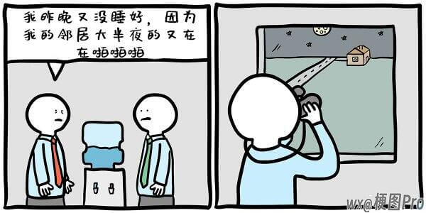 我昨晚又没睡好，因为我的邻居大半夜的又在啪啪啪。梗图Prow