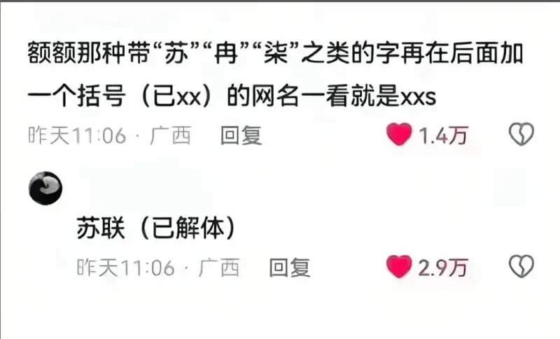 额额，那种带“苏”“再”“染”之类的字，再在后面加一个括号（