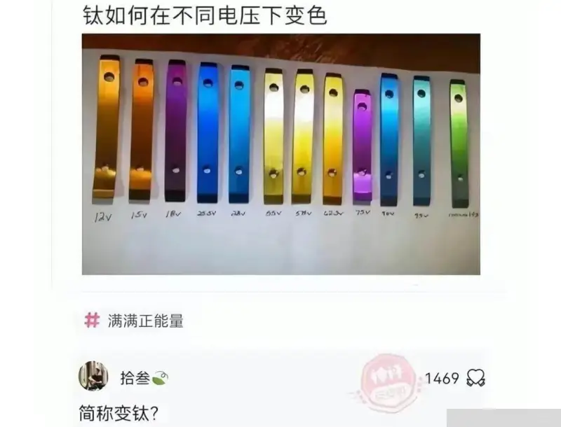 钛如何在不同电压下变色12VJRV65V75VTov开满满正