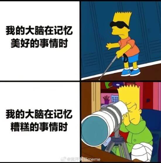 我的大脑在记忆美好的事情时我的大脑在记忆糟糕的事情时
