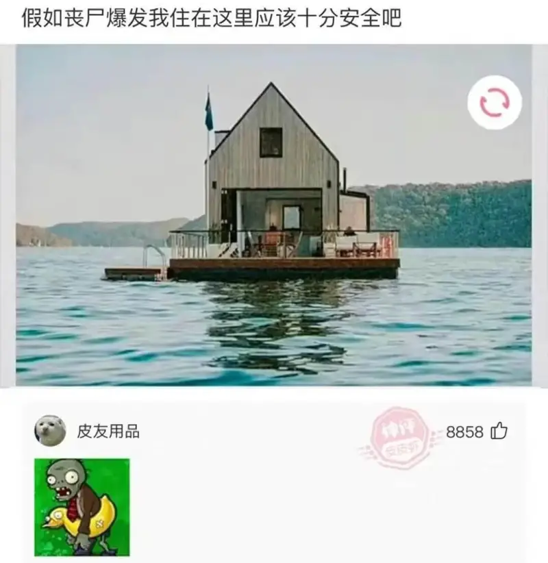假如丧户爆发我住在这里应该十分安全吧皮友用品神评8858皮皮