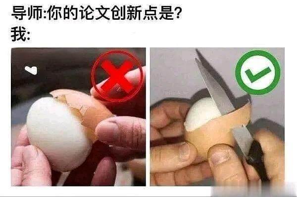 导师：你的论文创新点是？我：