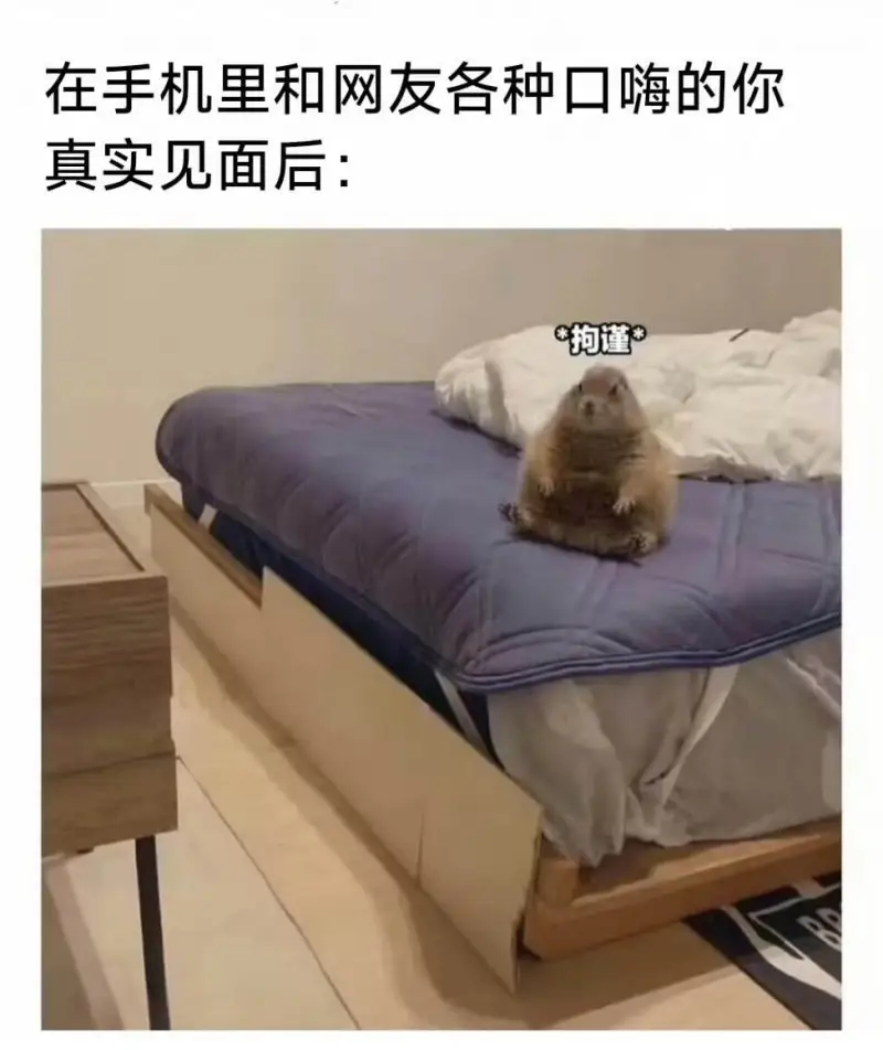 在手机里和网友各种口嗨的你真实见面后：拘谨