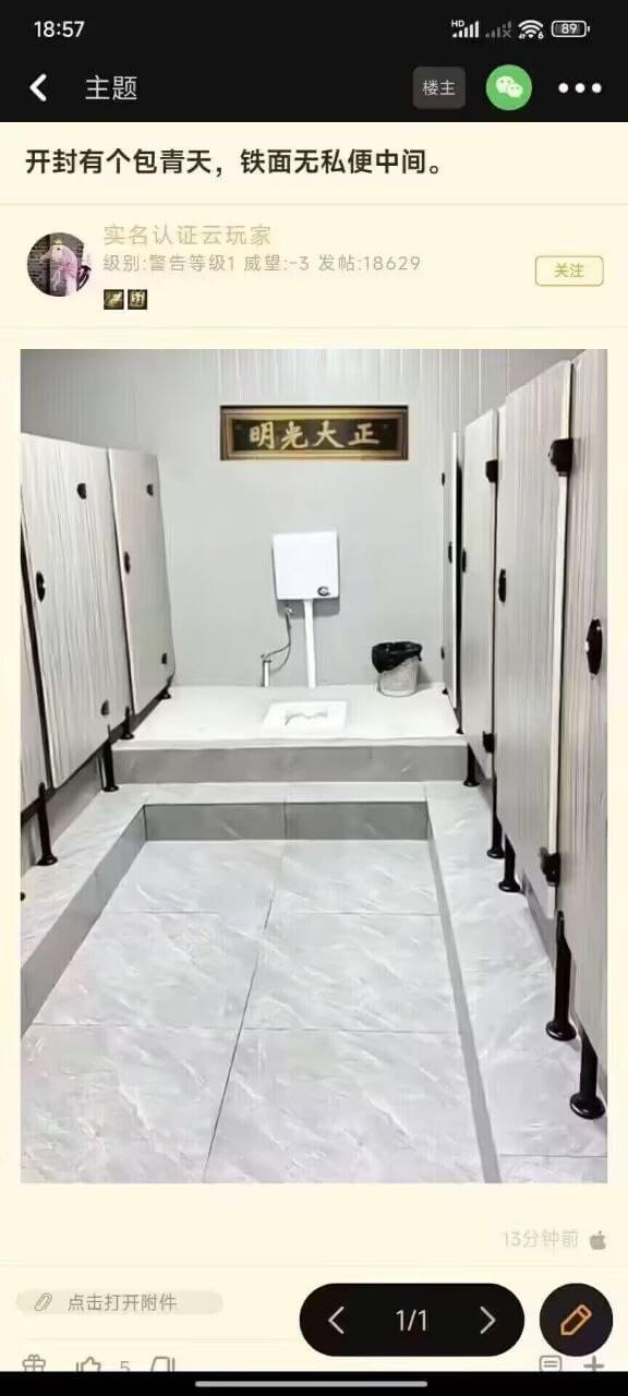 18:5789主题楼主开封有个包青天，铁面无私便中间。实名认