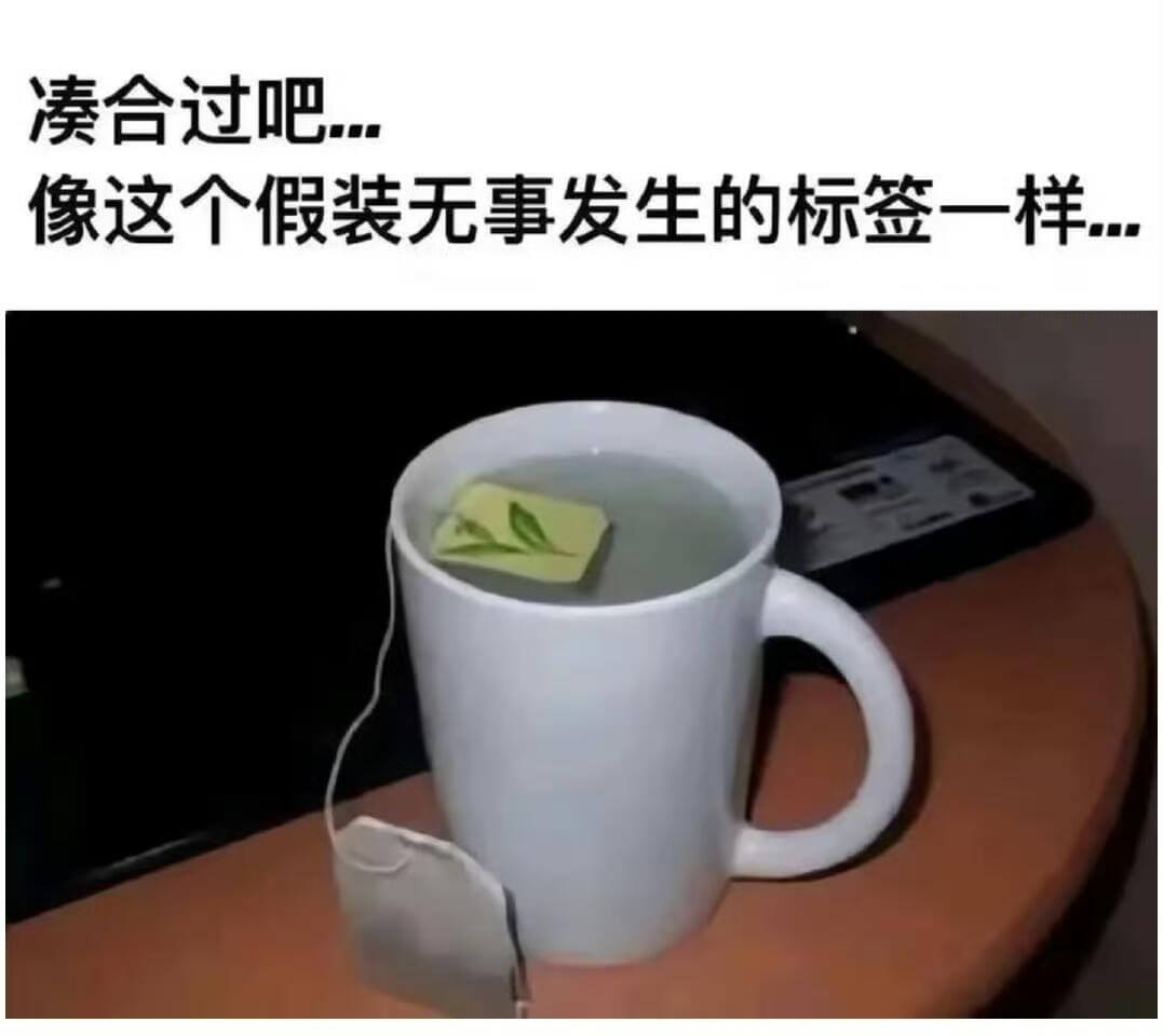 合过吧..像这个假装无事发生的标签一样.
