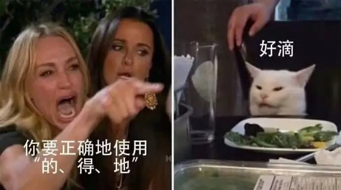 好滴，你要正确地使用的、得、地。