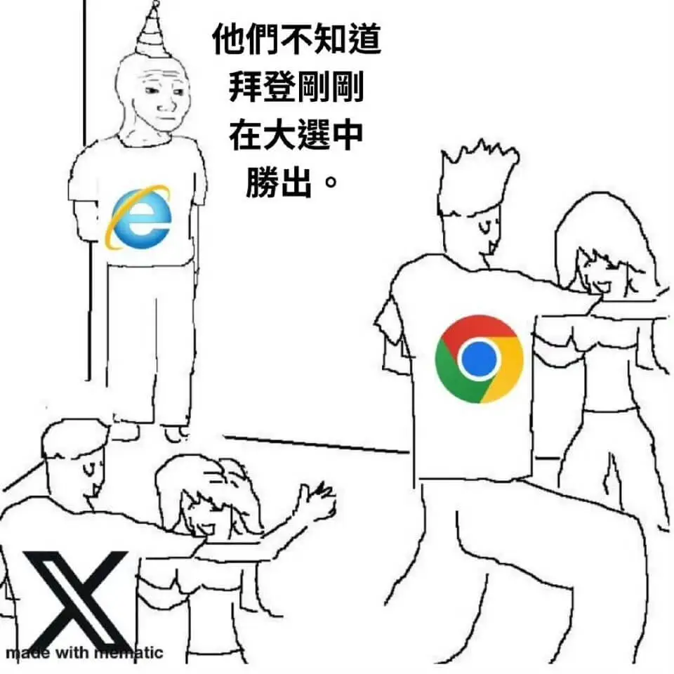 他們不知道拜登剛剛在大選中勝出。madewithmemati