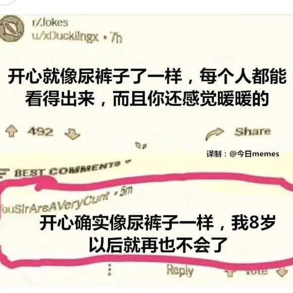 r/Jokesu/xDuckirigxTh开心就像尿裤子了一