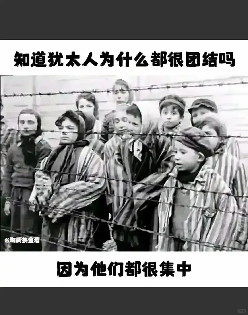 知道犹太人为什么都很团结吗？因为他们都很集中。