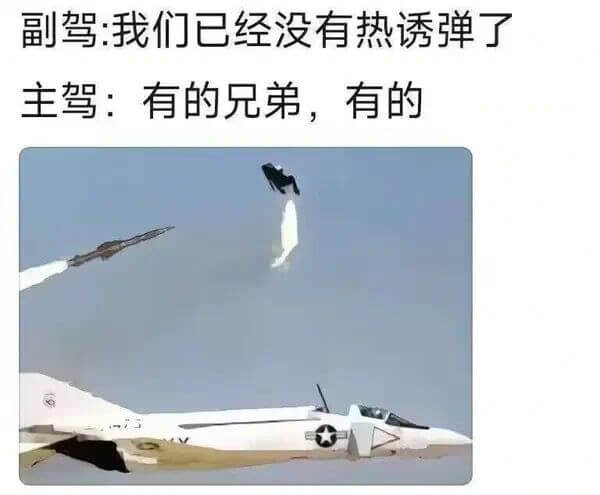 副驾：我们已经没有热诱弹了主驾：有的兄弟，有的