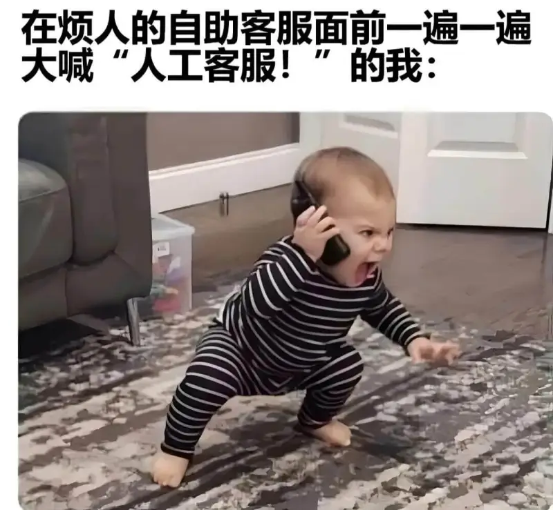 在烦人的自助客服面前一遍一遍大喊“人工客服！”的我：