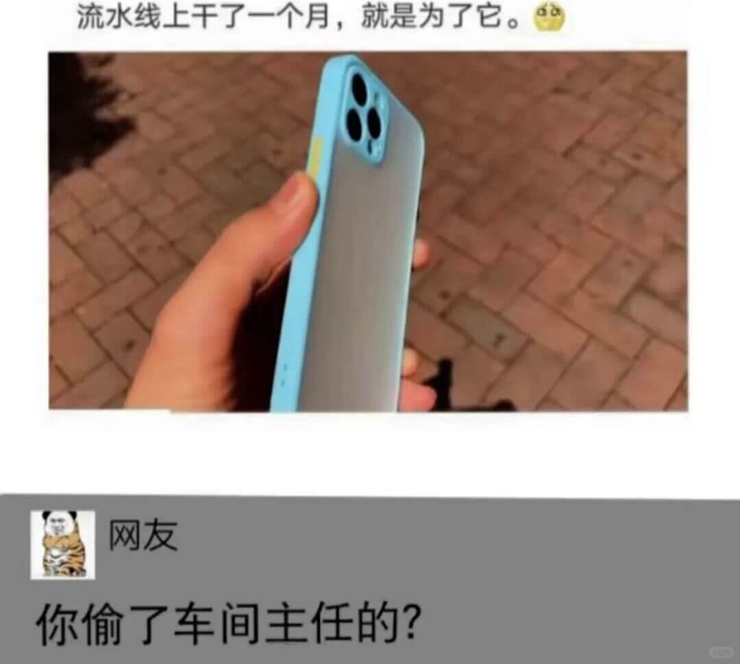 流水线上千了一个月，就是为了它。网友你偷了车间主任的？