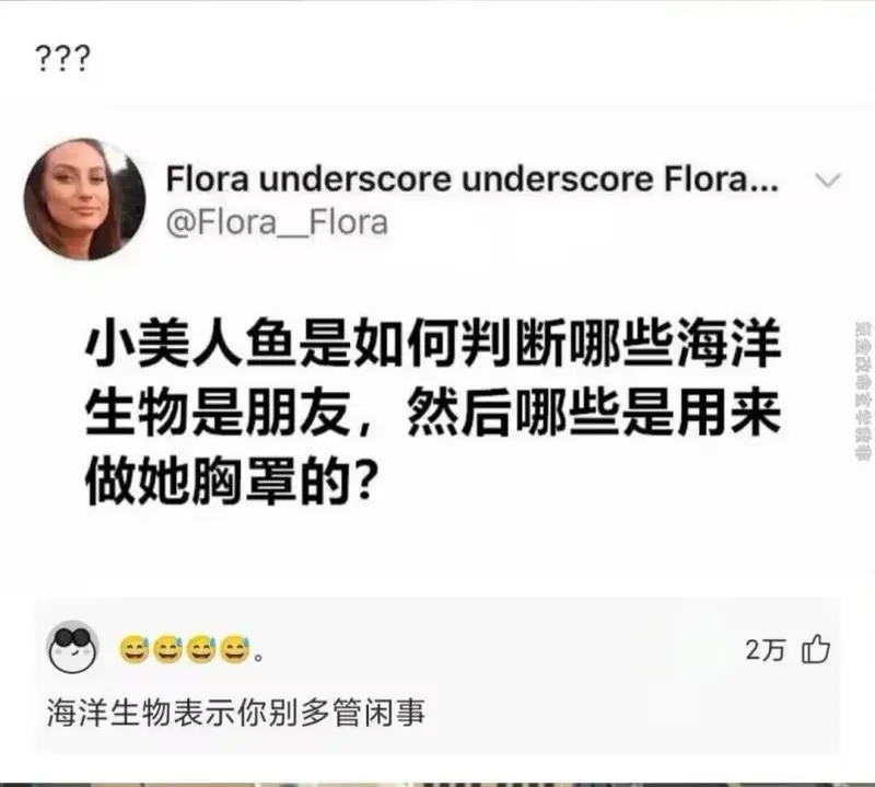 Flora__Flora...小美人鱼是如何判断哪些海洋生物
