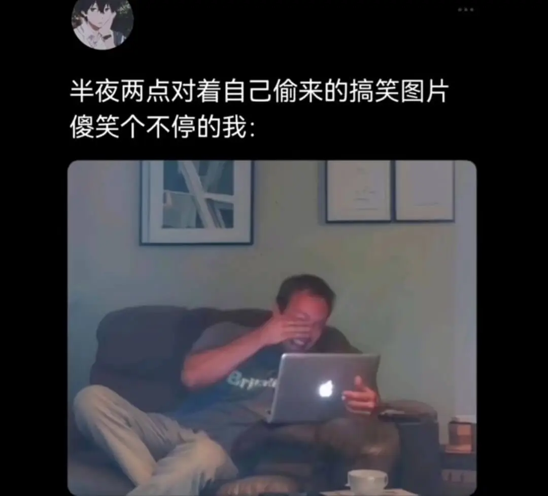 半夜两点对着自己偷来的搞笑图片傻笑个不停的我