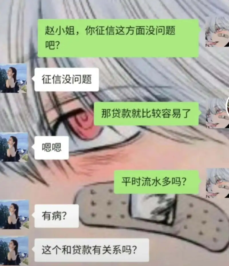 赵小姐，你征信这方面没问题吧？征信没问题。那贷款就比较容易了