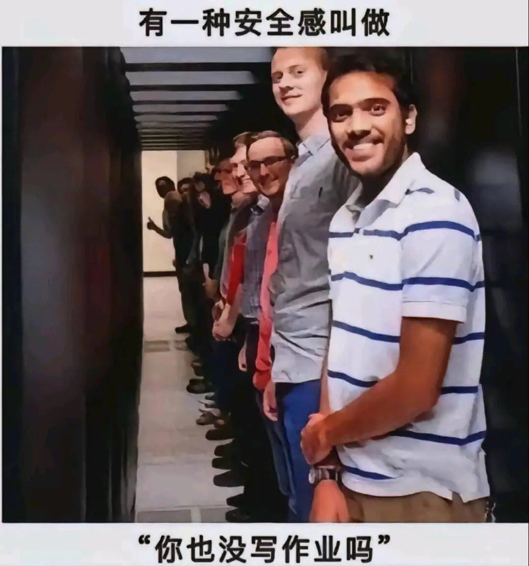 有一种安全感叫做：“你也没写作业吗”。