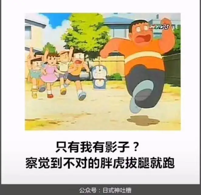 只有我有影子？察觉到不对的胖虎拔腿就跑公众号：日式神吐槽