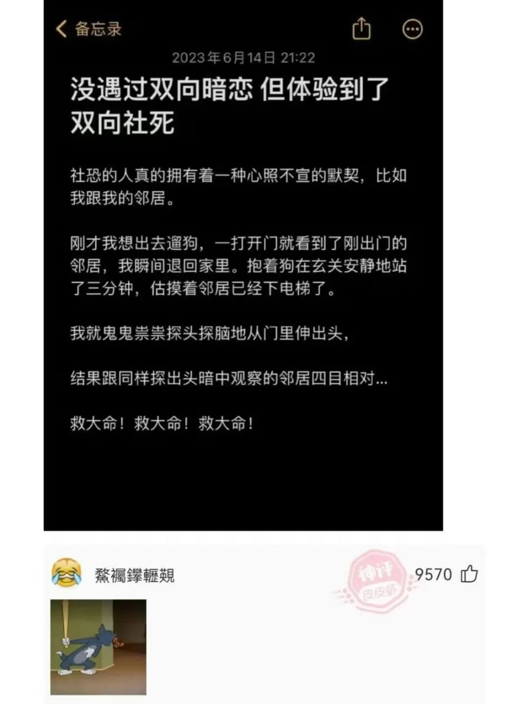 没遇过双向暗恋但体验到了双向社死社恐的人真的拥有着一种心照不