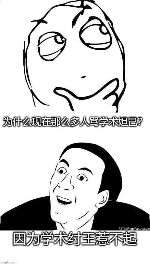 为什么现在那么多人骂学术姐姐？因为学术王惹不起。imgfli