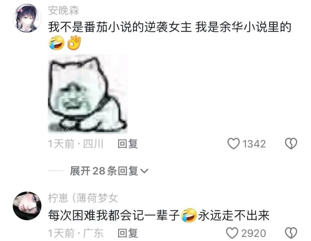 安晚森我不是番茄小说的逆袭女主我是余华小说里的1天前·四川回