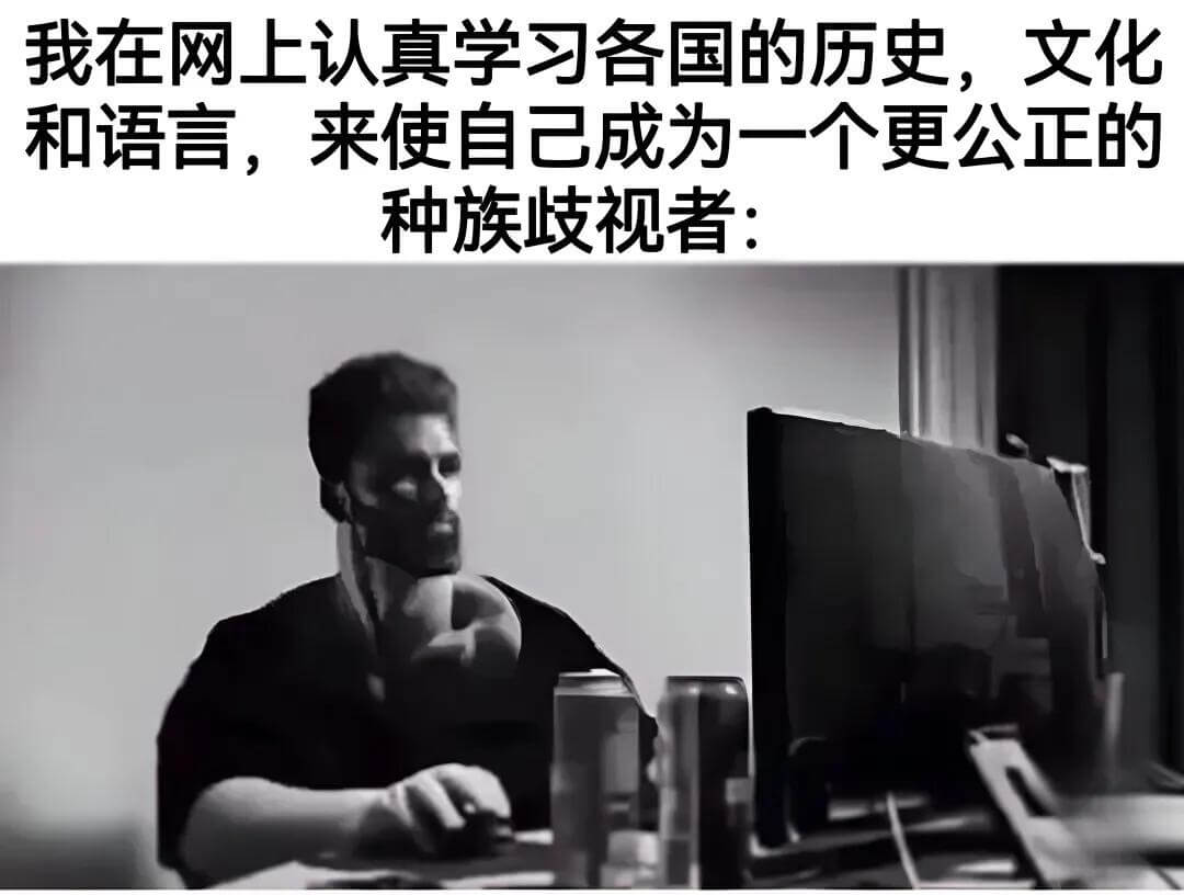 我在网上认真学习各国的历史、文化和语言，来使自己成为一个更公