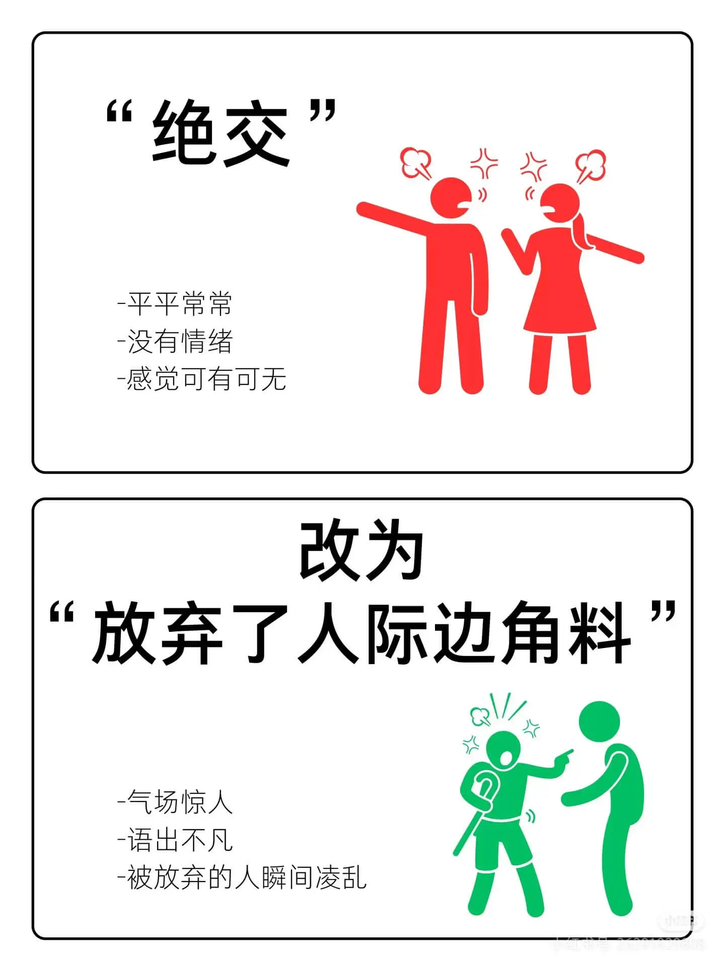 “绝交”-平平常常-没有情绪-感觉可有可无改为:“放弃了人际