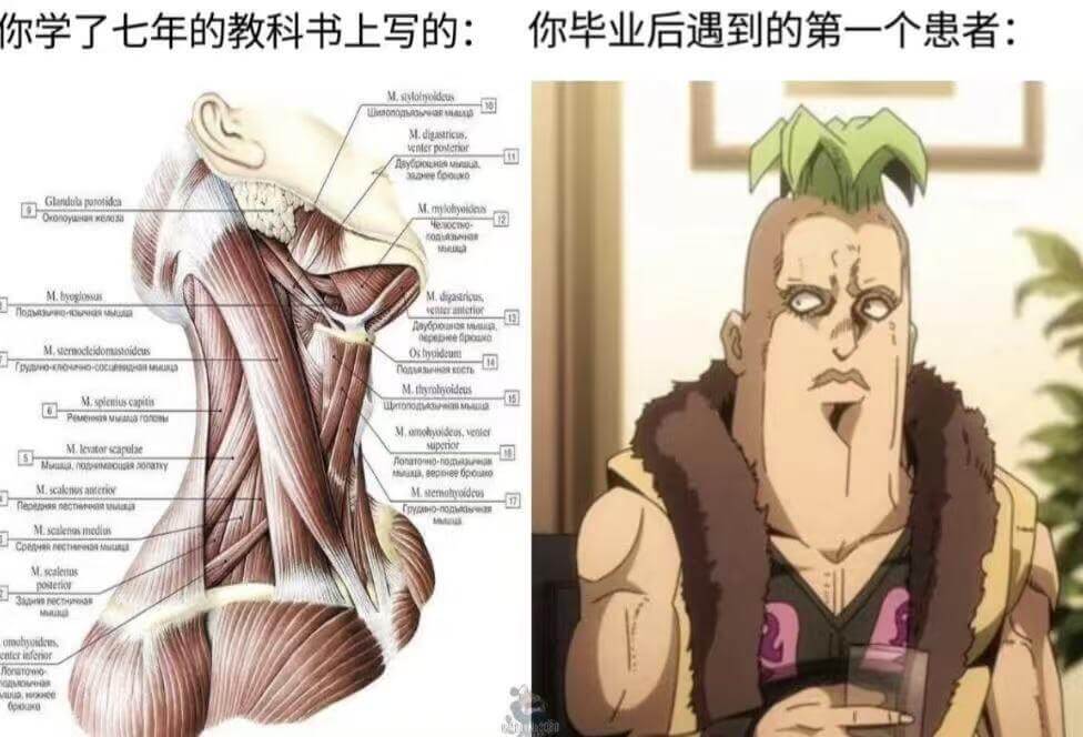 你学了七年的教科书上写的：你毕业后遇到的第一个患者：M.su