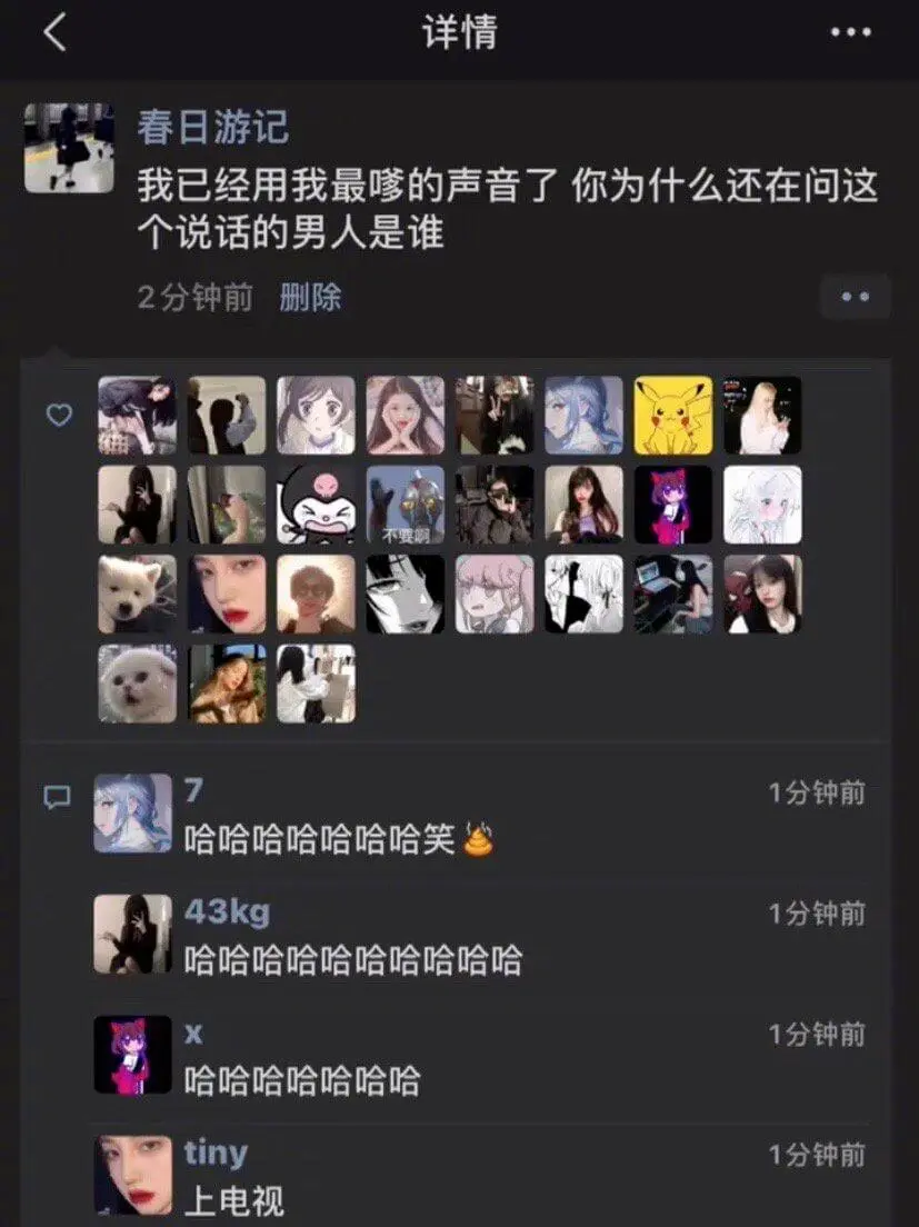 春日游记我已经用我最嗲的声音了，你为什么还在问这个说话的男人