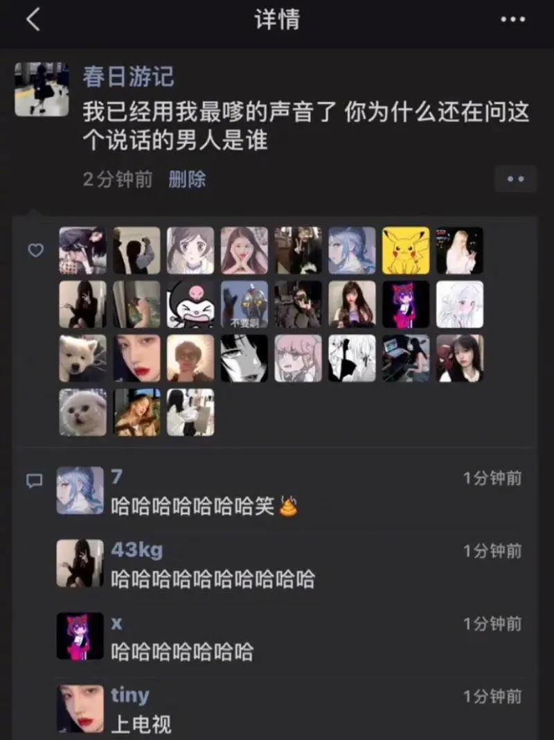 春日游记我已经用我最嗲的声音了，你为什么还在问这个说话的男人