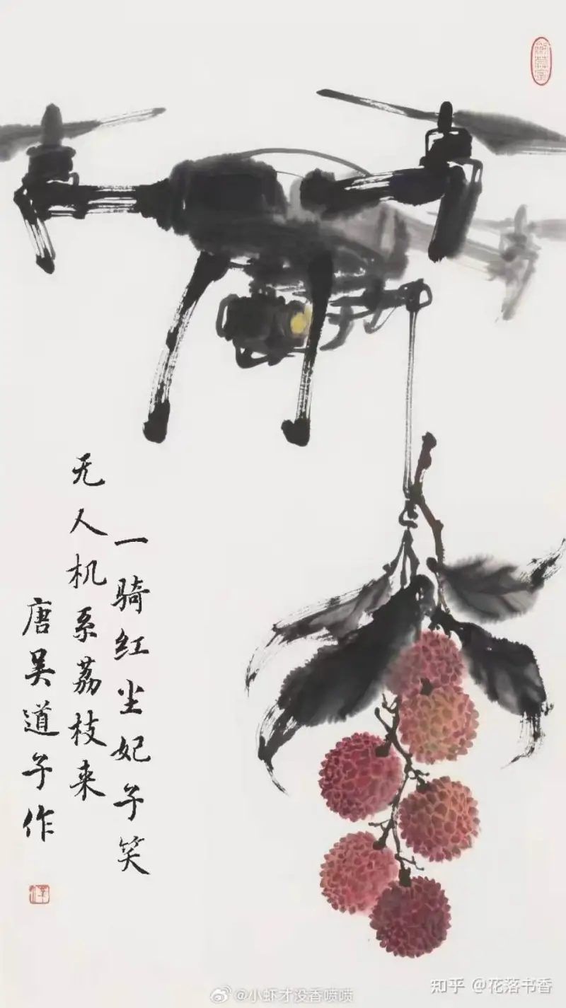 无人机系荔枝技来骑红尘妃子笑唐美道子作知乎@花落书香@小虾才