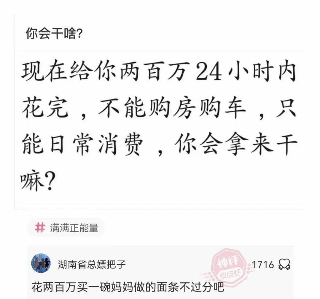 你会干啥？现在给你两百万，24小时内花完，不能购房购车，只能