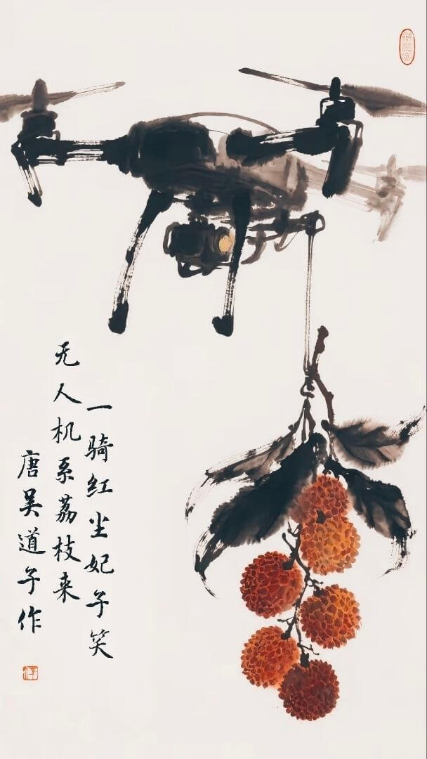 无人机系荔枝技术来骑红坐妃子笑唐美道子作
