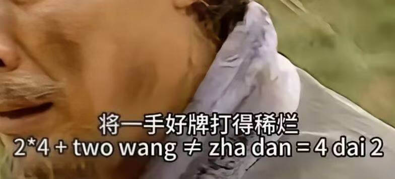 将一手好牌打得稀烂2*4+twowang+zhadan=4d