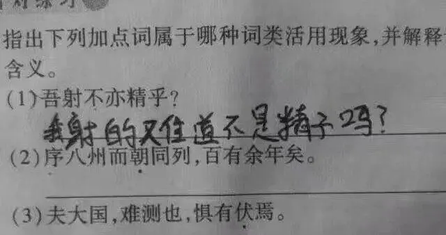 指出下列加点词属于哪种词类活用现象，并解释含义。(1)吾射不