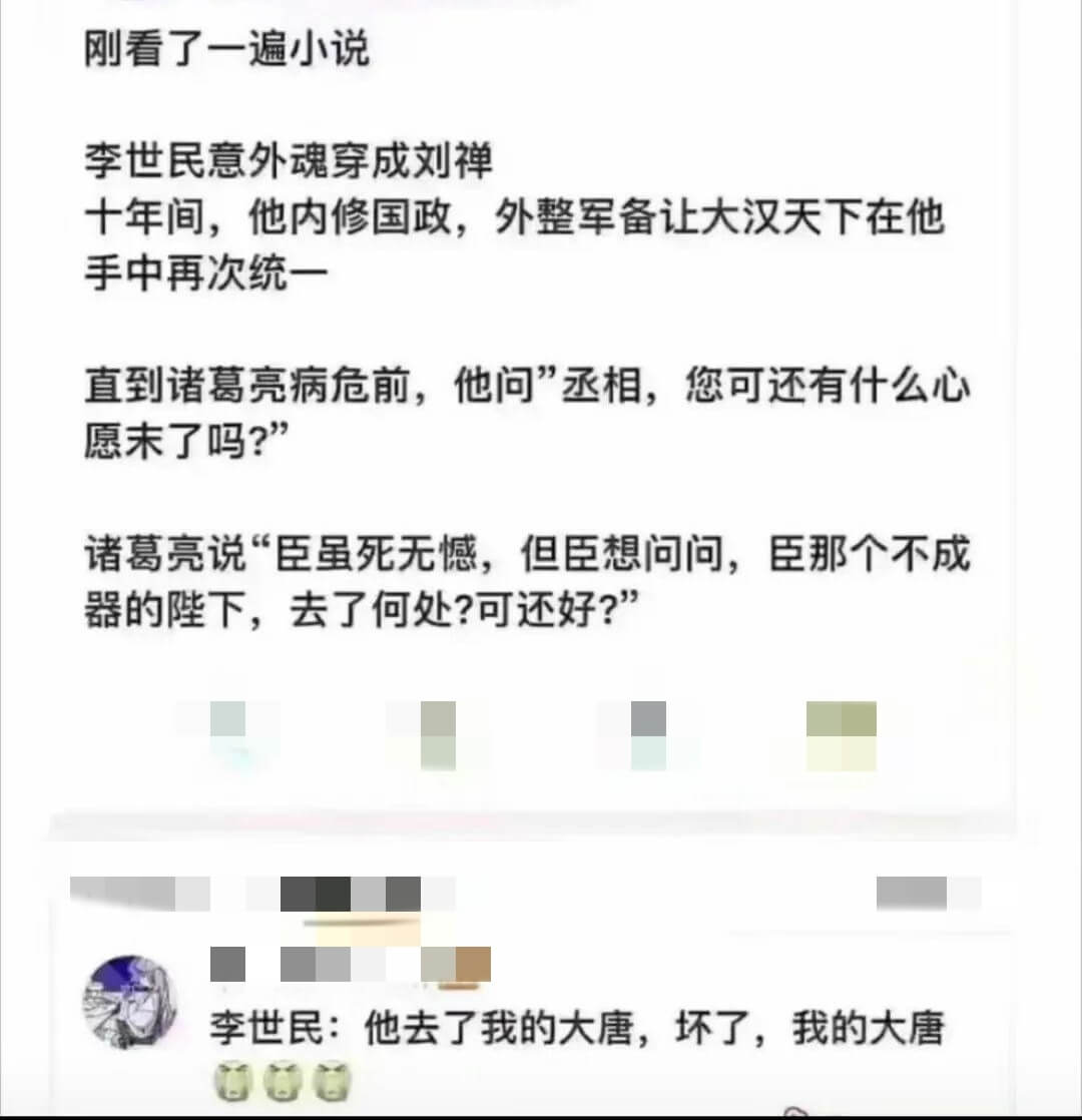 刚看了一遍小说李世民意外魂穿成刘禅十年间，他内修国政，外整军