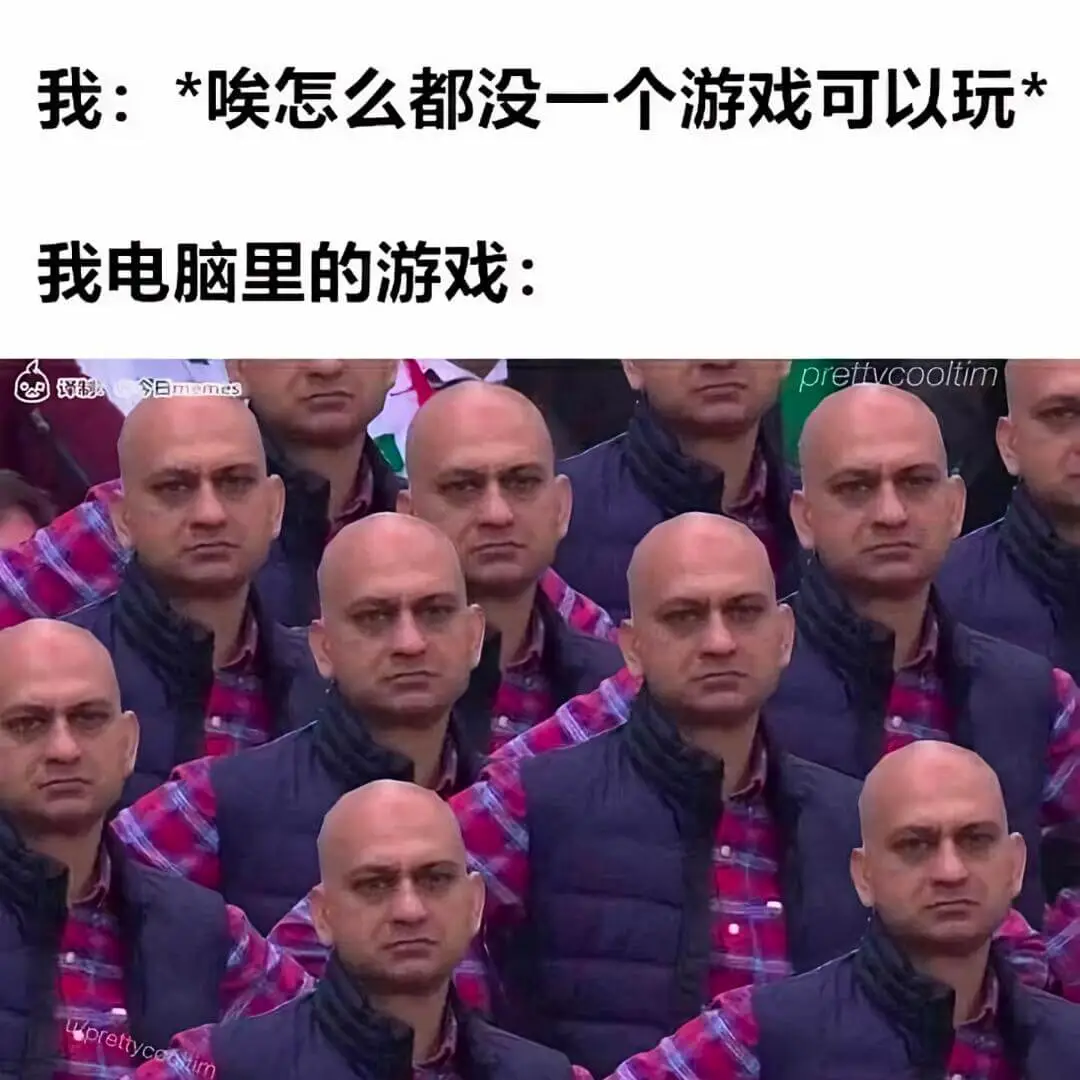 我：*喉怎么都没一个游戏可以玩我电脑里的游戏：pretivc